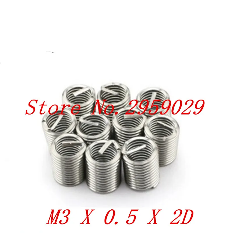 100 шт. M3 * 0 5 2D проволочная вставка из нержавеющей стали m3 втулка винта Проволочная