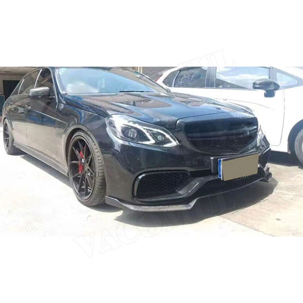 Передний спойлер из углеродного волокна для Benz E Class W212 E260 E300 E400 E63 AMG
