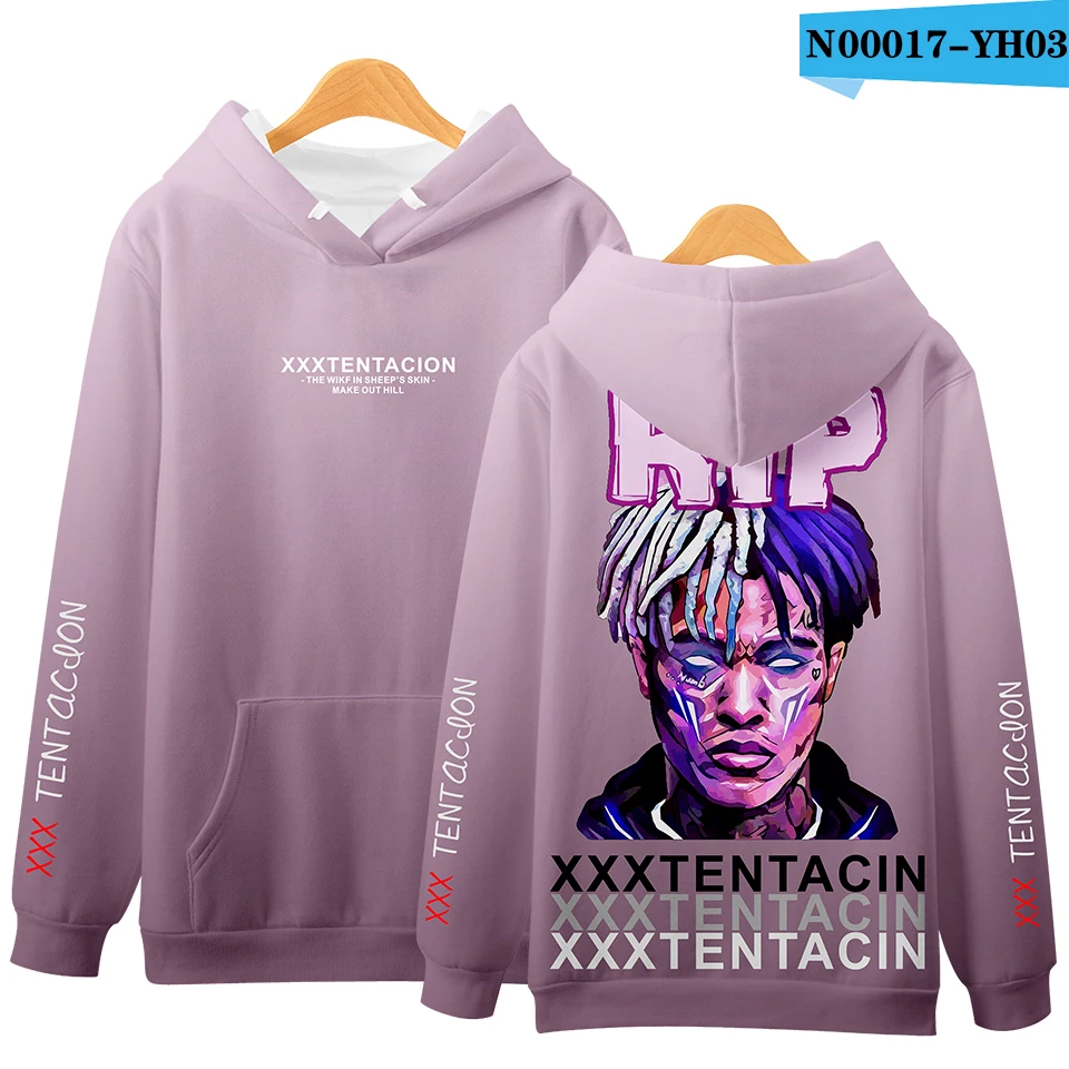 N00017 LUCKYFRIDAYF sudadera xxxtentacion Rip 3D толстовки с принтом для мужчин/женщин модные толстовки с капюшоном и длинным рукавом Лидер продаж повседневные - Цвет: N00017