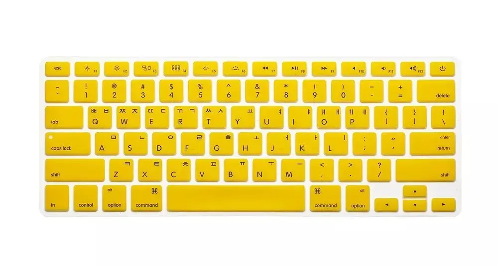 Защитный чехол для клавиатуры с корейскими буквами Macbook Air Pro Retina обложки ноутбука