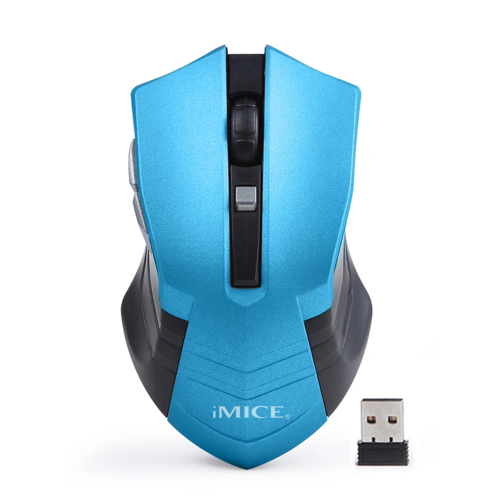 Blue 2,4G беспроводная мышь USB PC мышь эргономичная беспроводная 6 кнопок мышь для геймеров 2000 dpi оптическая компьютерная мышь для ноутбука офисного использования - Цвет: Blue
