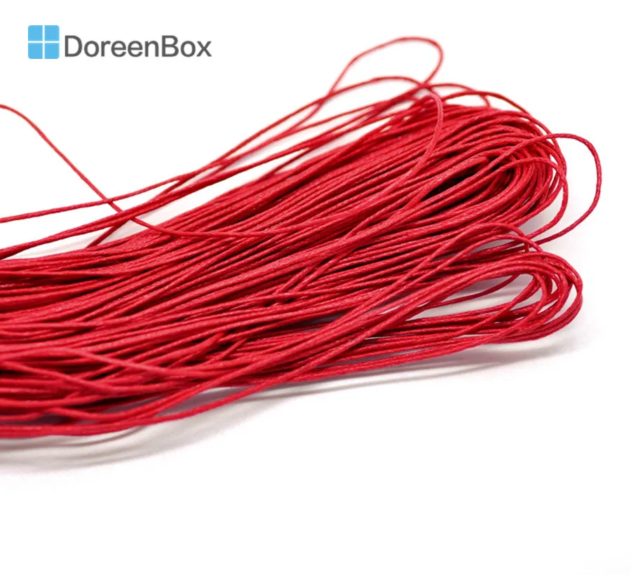 Doreen Box Lovely 80 м (3149 5/8 &quot) Красный вощеный хлопковый шнур 1 мм для изготовления