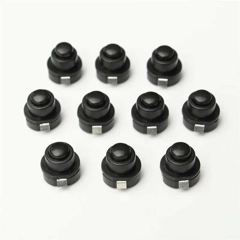 10 шт./партия Круглый кнопочный переключатель для фонарика 30 В постоянного тока 1 А