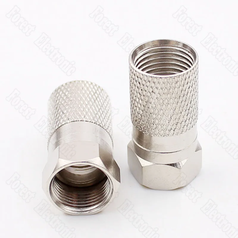 F головка самозатягивающийся соединитель метрический Кабельное ТВ коннектор