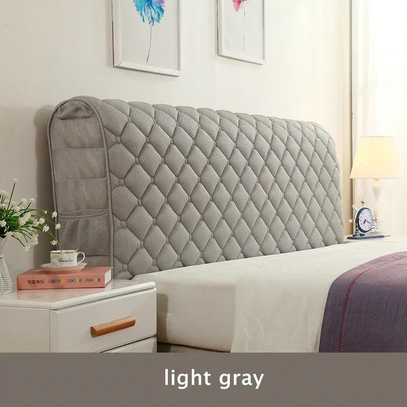 Light Grey Европейская ткань покрывает кровать размером 120-220 см, включая пододеяльник с эластичным порошком и защитным чехлом - Цвет: Light Grey