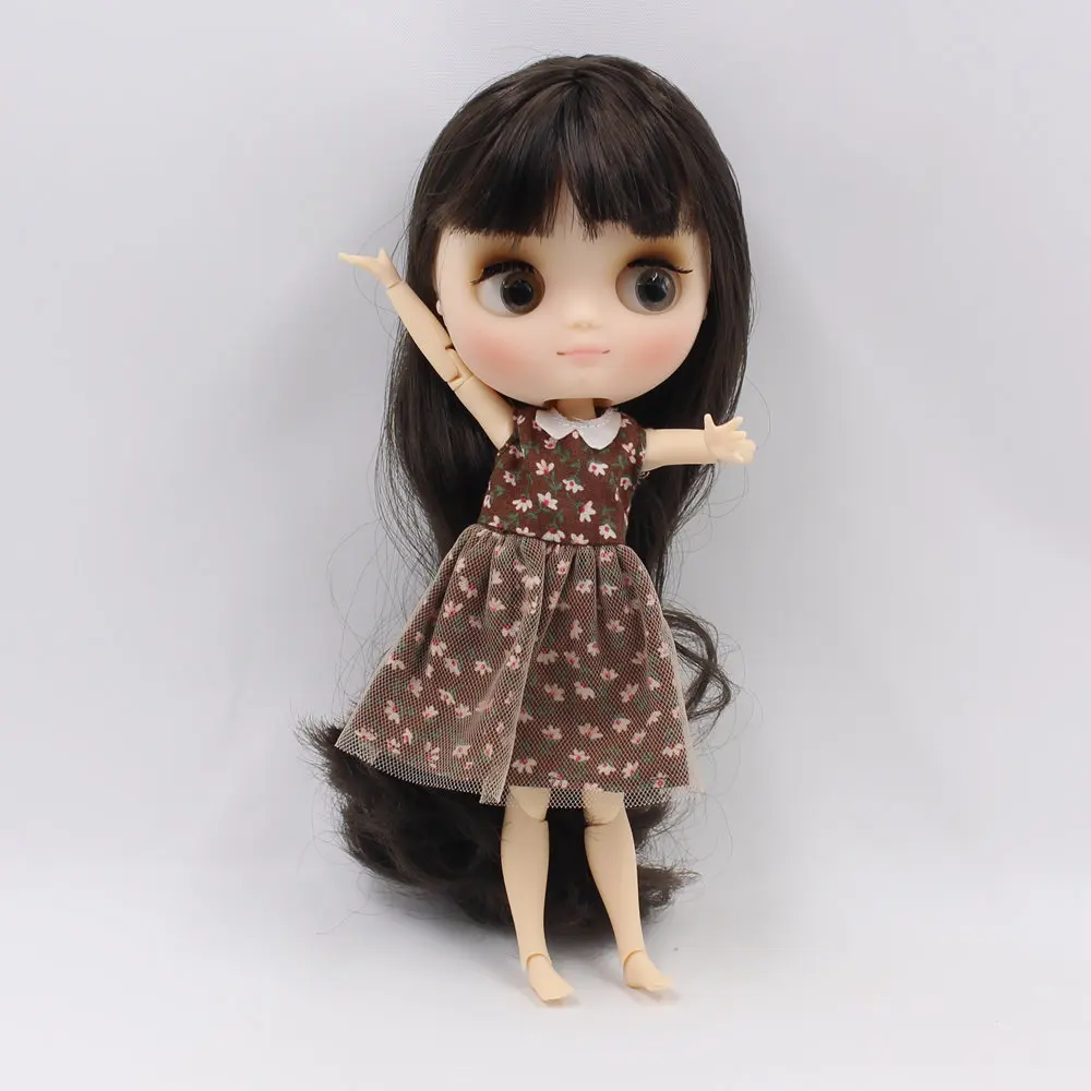DBS middie blyth doll 1/8 20cm black hair with bangs joint body matte face gift toy BL950 | Dolls