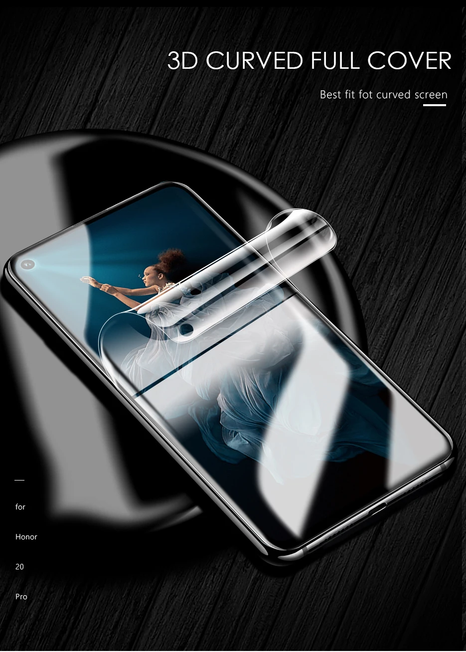 CHYI 3D изогнутая пленка для Honor 20 Pro защита экрана Honor20 lite Полное покрытие нано Гидрогелевая пленка с инструментами не закаленное стекло