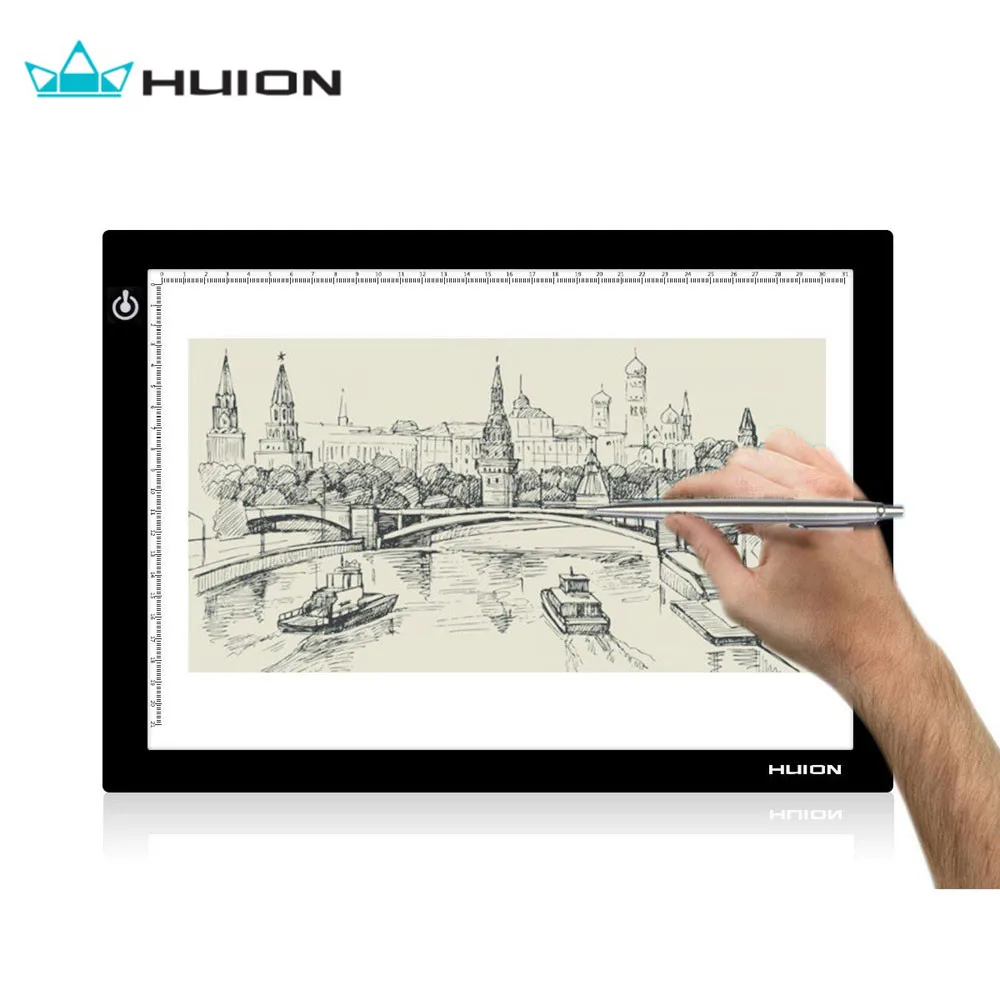 Huion L4S 17 7 &quotультра тонкий 5 мм Светодиодная панель USB Трассировка доска коврик карандаш Портативный
