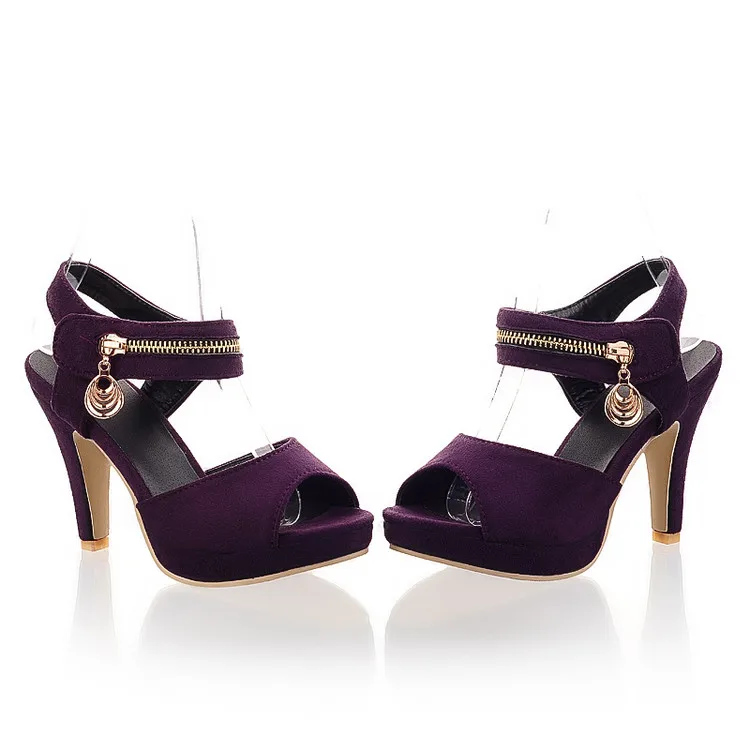 Sandalias Mujer; Новинка; большие размеры 34-43; обувь; женские босоножки; модель года; sapato feminino; летняя стильная обувь; chaussure femme; 513 - Цвет: Фиолетовый