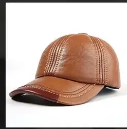 2017 Высококачественная Мужская Кожаная шапка головной слой из овечьей кожи