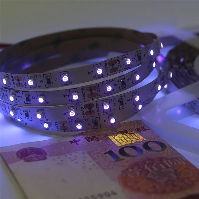 УФ светодиодная ленсветильник 3528 SMD 60/120Led s/m 395 405nm Диодная лента с