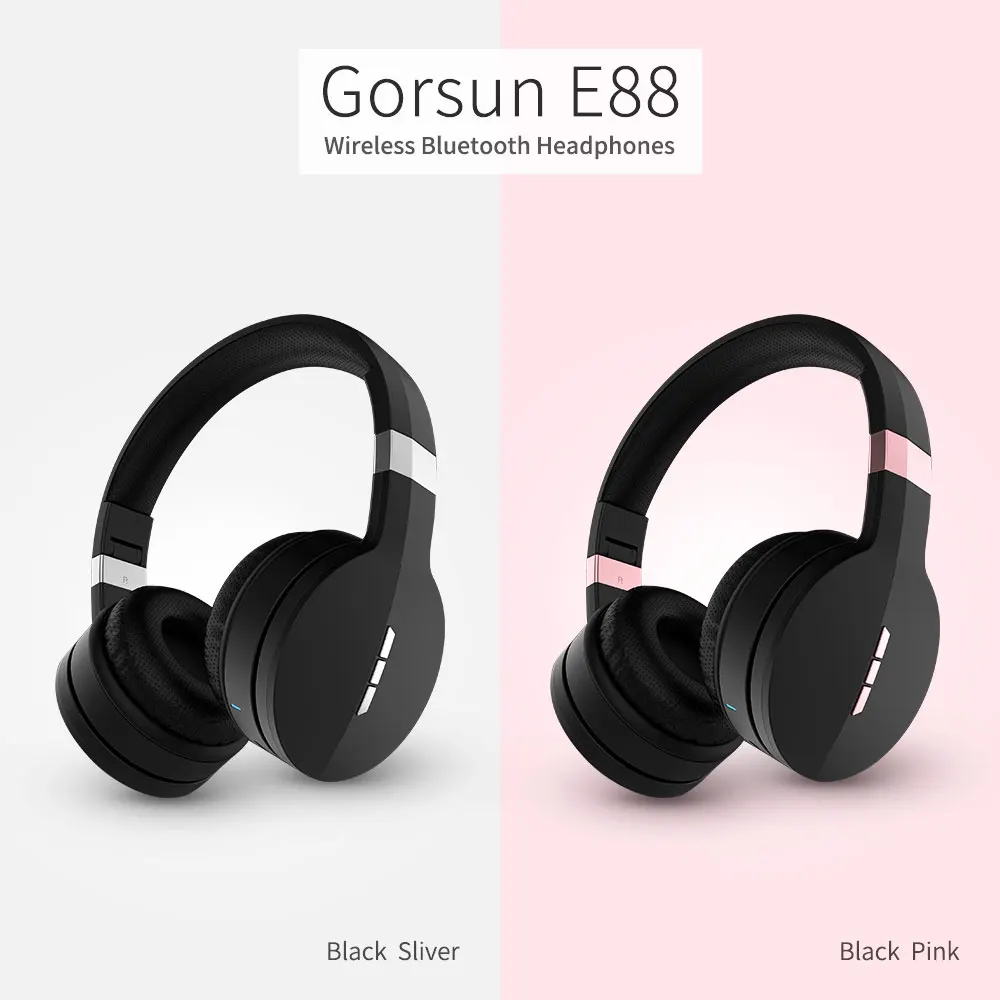 

Wireless Stereo Bluetooth Earphone In Ear Earphone with soft Lightweight Folding earmuffs to phone memory Gorsun E88 Protein