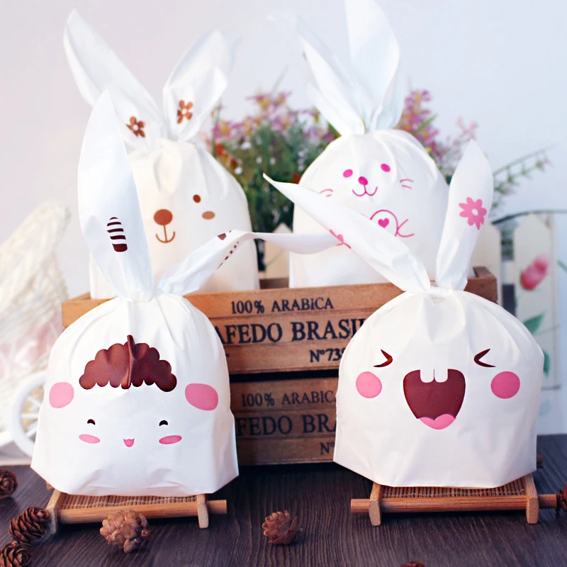 1 упак. Kawaii Банни печенье Сумки Свадебные украшения милый Пасхальный кролик уха