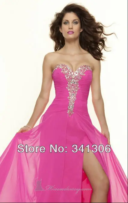2013 new arrived sweetheart off the shoulder crystal chiffon spit sexy evening dress cost to customer | Свадьбы и торжества