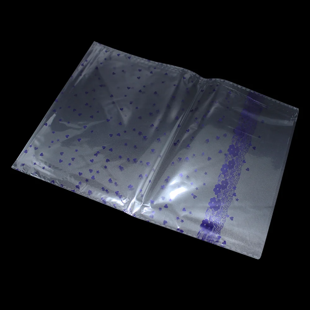 Purple 100 шт Прозрачные Пластиковые Подарочные Упаковочные пакеты пакет для упаковки пирожных целлофановый мешок пекарня Рождественский подарок печенье конфеты упаковка пластиковый пакет - Цвет: Purple
