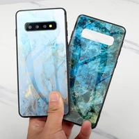 for samsung galaxy s20 ultra s10e s10 5g s8 s9 plus marble tempered glass edge silicone phone case for samsung note 10 plus 9 8