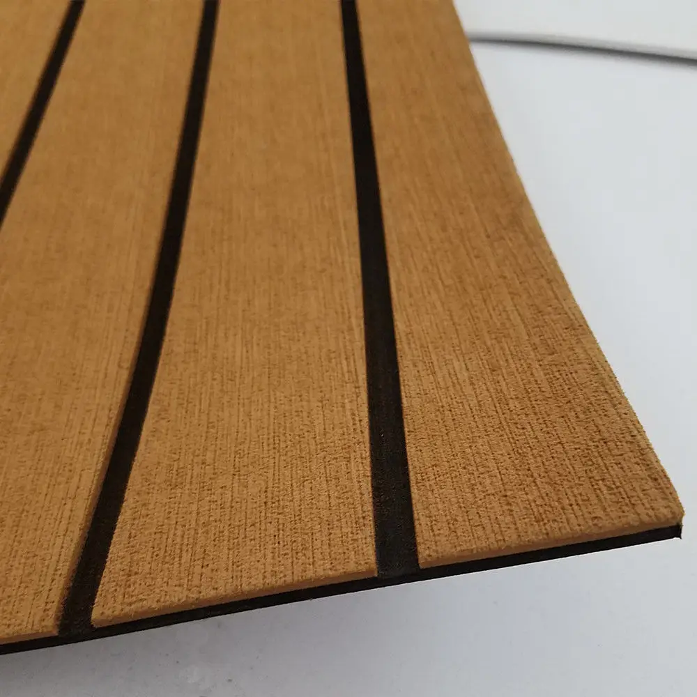 Teak Decking Sheet For Boat Yacht Marine Flooring Carpet EVA Foam 90cm240cm/35.4&quot94.5&quot Light Brown In Black Boats Accessories |