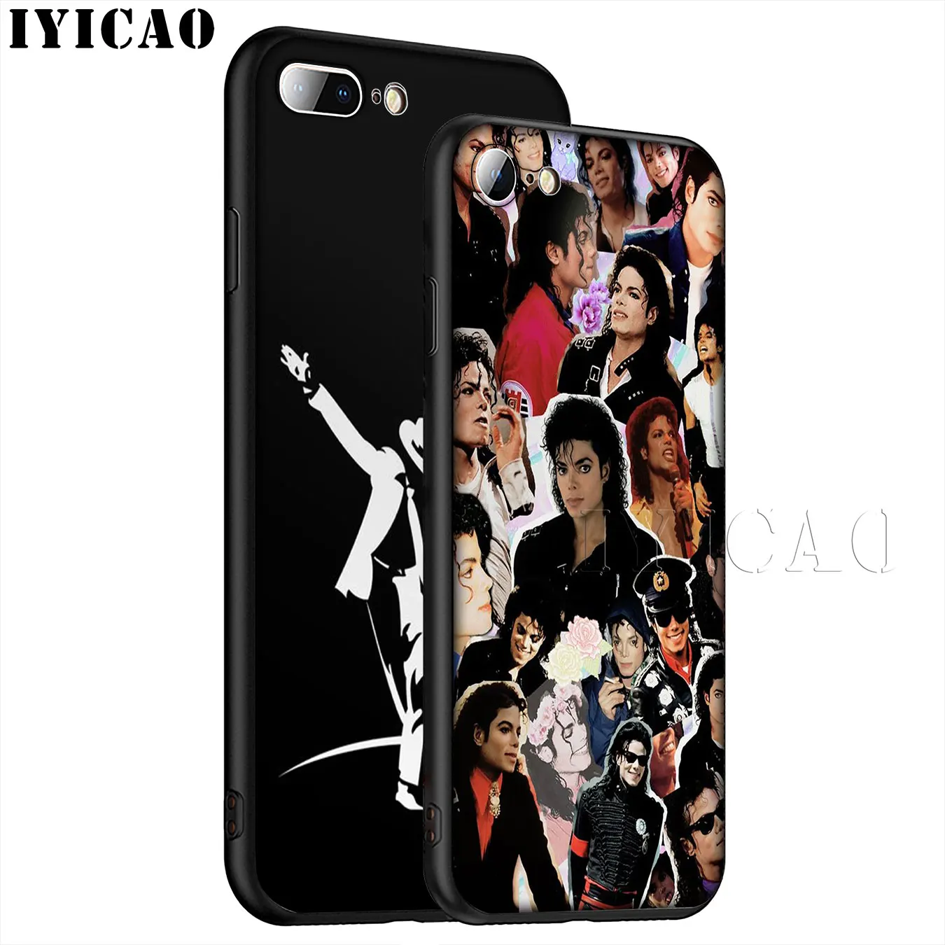 IYICAO Michael Jackson Soft Silicone Phone Case for iPhone XR X XS 11 Pro Max 6 6S 7 8 Plus 5 5S SE TPU Black Cover |