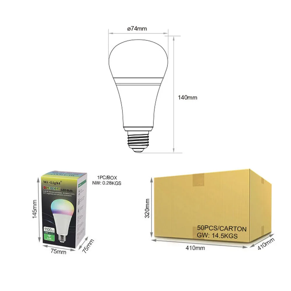 Mi светильник 105 fu12 W RGB + CCT светодиодная лампа просветильник ектор 2 4G беспроводной