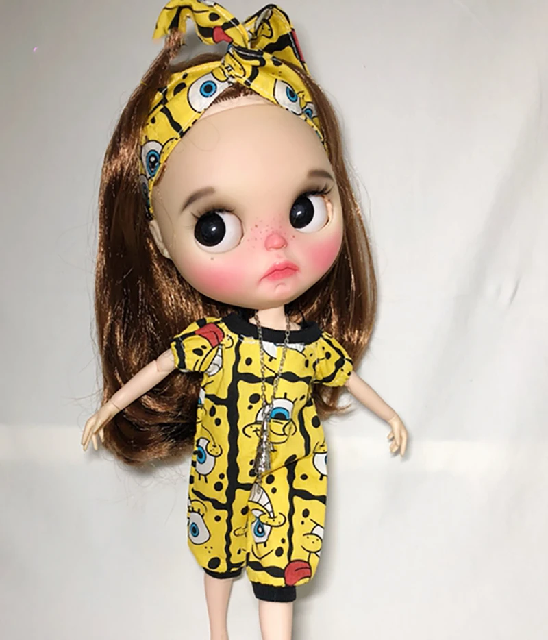 1 шт. милый бледно желтый комбинезон одежда для блайз брюк Azone Licca 1/6 кукол