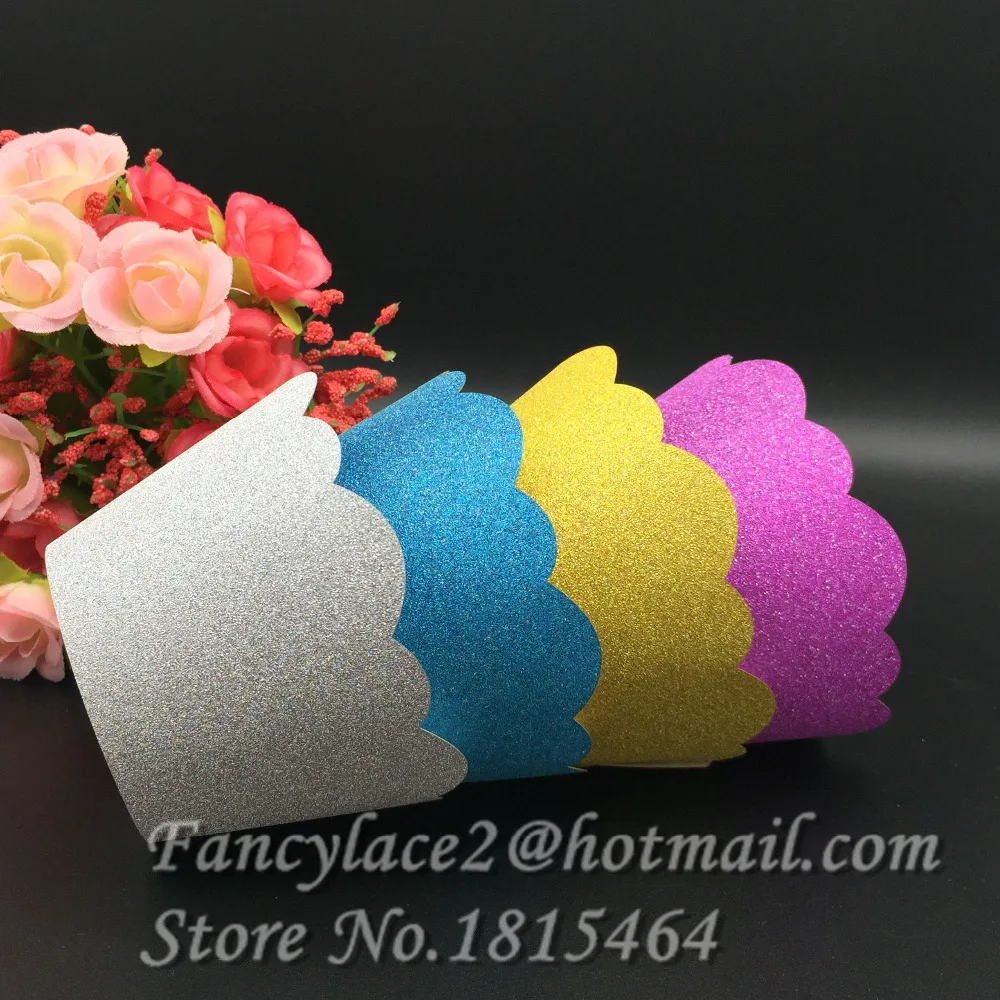 50 шт. блестящая подкладка для выпечки бумажные украшения свадьбы дня рождения
