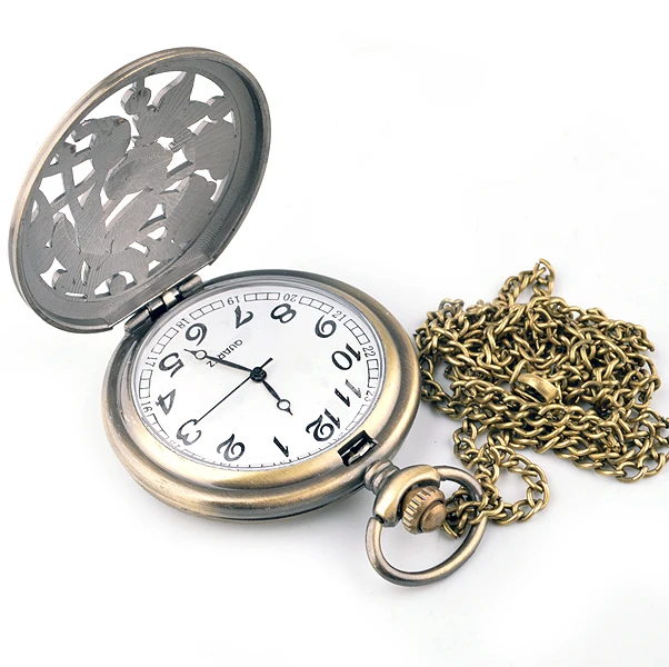 2015 Large factory direct classic carved hollow pocket watch flip creative wholesale retro | Наручные часы