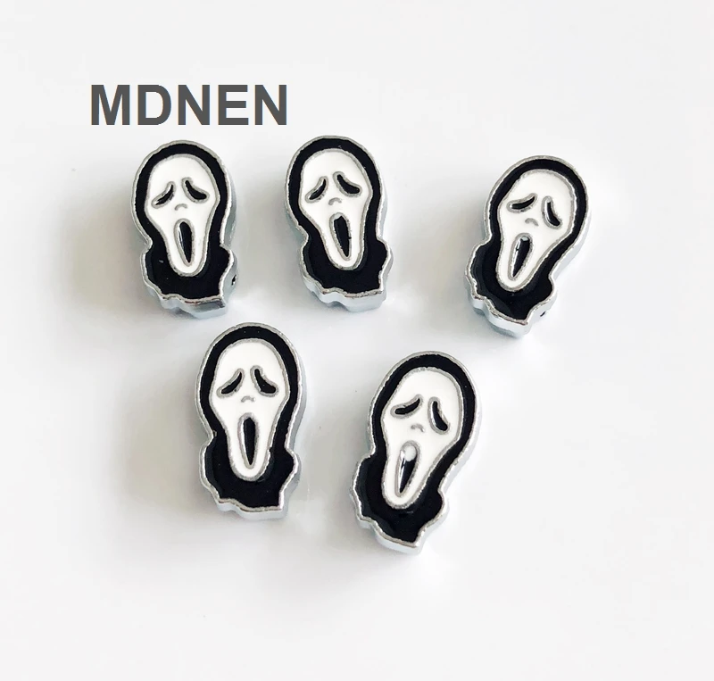 

50pcs 8MM Enamel Halloween grimace Slide Charms Fit 8mm Pet Dog Collar Name Belts Tags Bracelets