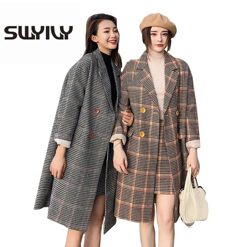 SWYIVY, женские куртки, пальто, мех, хлопок, парки, теплые, одноцветные, зима, новинка, женское повседневное тонкое пальто, длинный дизайн, Женская куртка, парки