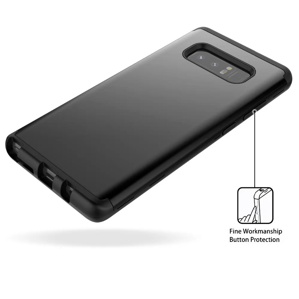 Yokata Роскошный Жесткий чехол для samsung S8 PLUS Note 8 чехол матовый PC бампер силиконовый защитный чехол для Galalxy Note8 3 в 1 360 чехол