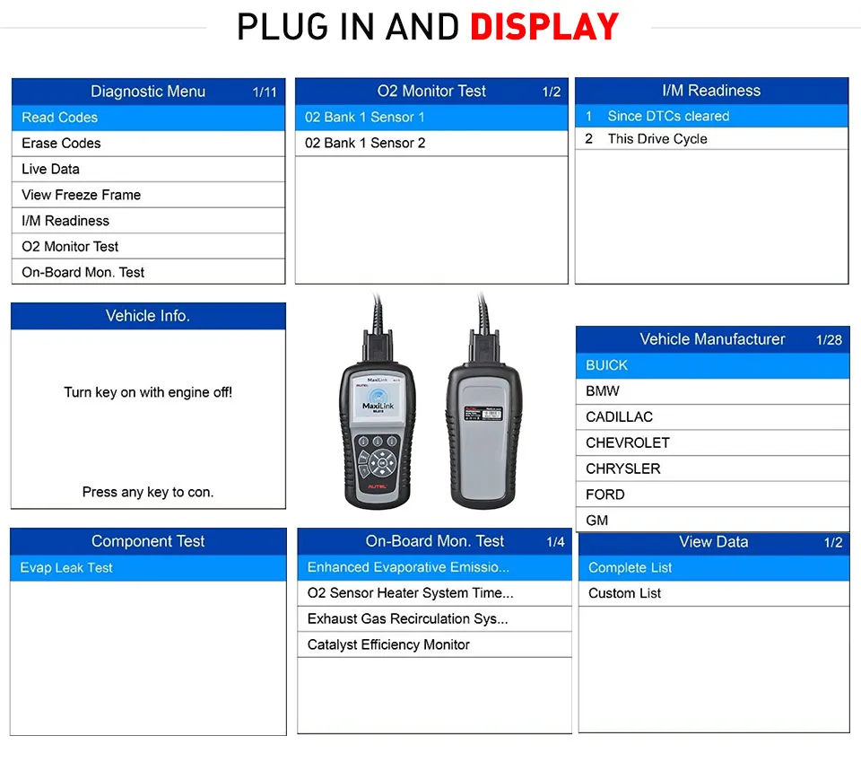 Autel MaxiLink ML619 ABS SRS сканер OBD2 автомобильный считыватель кода er DIY автоматический диагностический инструмент автомобильное сканирование подушек безопасности инструменты считыватель кода неисправности