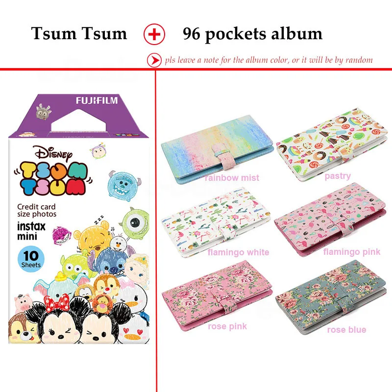 Fujifilm Instax Мини пленка Tsumtsum 10 листов fr Instax Mini 9 8+ 7 s 70 90 25 мгновенный Polariod камера принтер для смартфонов SP-2 1