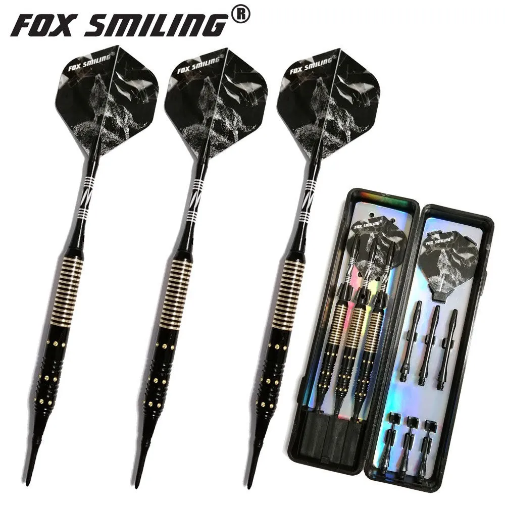 Fox Smiling профессиональные электронные дартс с мягким наконечником 19 г Дартс с валом из алюминиевого сплава - Цвет: A