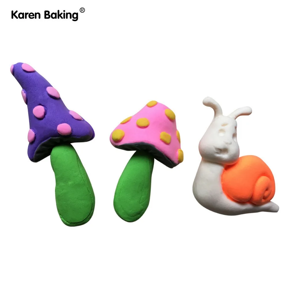 Гриб и форма улитки 3D силиконовая для торта Конфета шоколадная инструменты