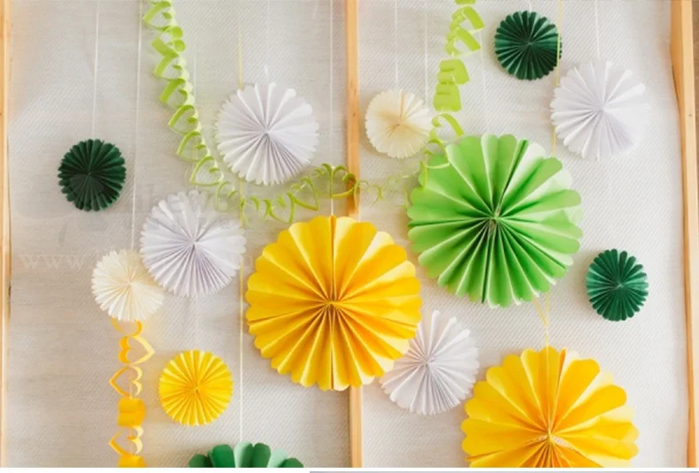 Free shipping! 10pcs/lot 25cm Colorful Snow Paper Fan Decoration wedding birthday and party decration | Дом и сад