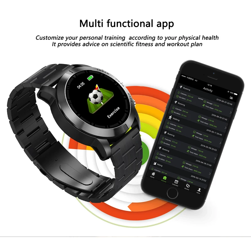 S10 Смарт часы 1 3 ''IP68 Водонепроницаемые Bluetooth 4 2 Smartwatch мониторинг сердечного