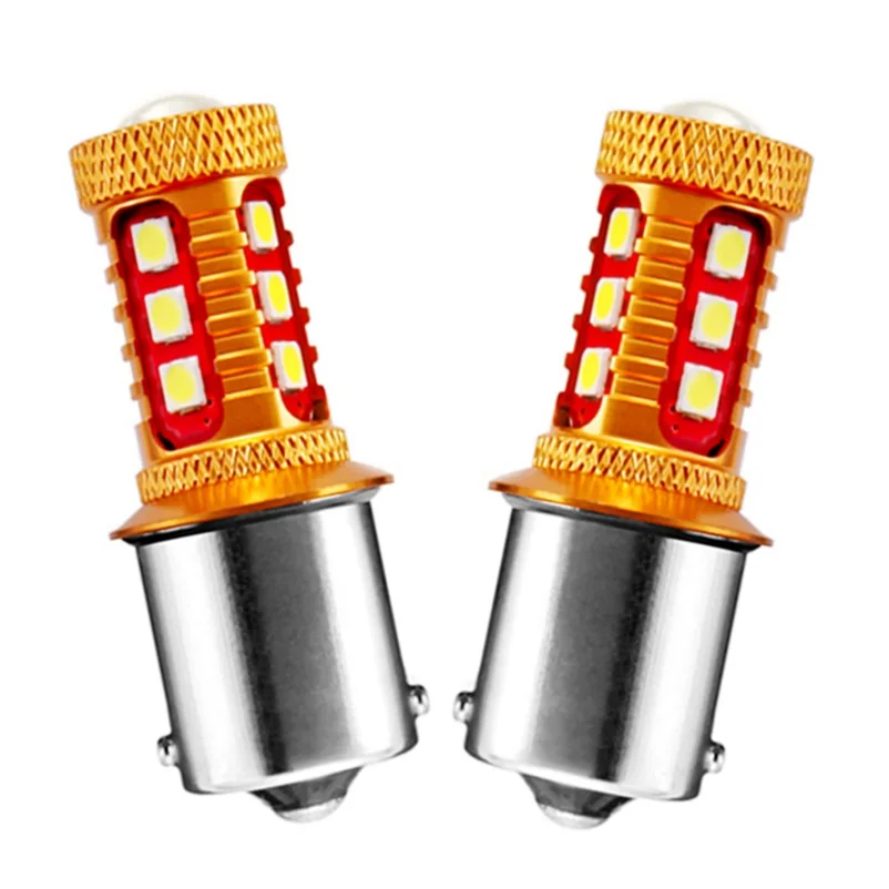 100 шт. 1156 BA15S P21W 7506 R5W R10W 15 SMD 3030 Светодиодные Автомобильные стоп сигналы