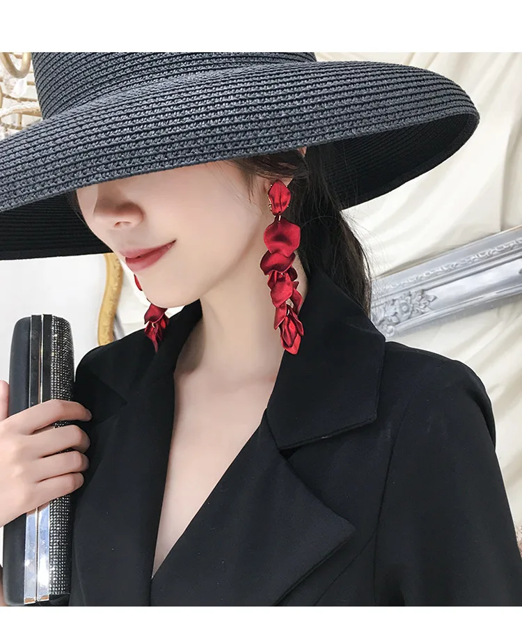 Женские серьги-подвески HUANZHI Элегантные корейские серьги из металлического