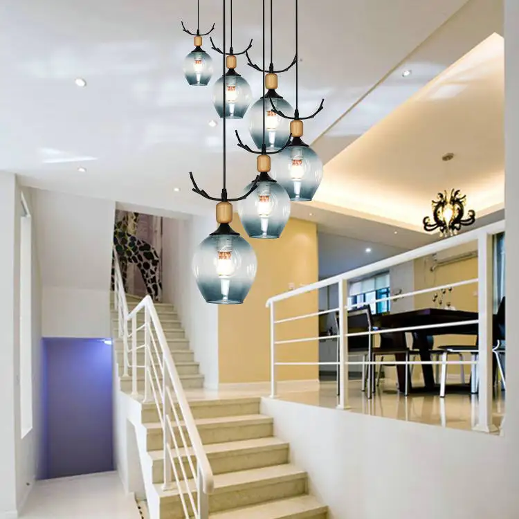 売却 Modernstairway 高級ロングスパイラルクリスタルペンダントランプシンプルな Led ライトハンギング現代バーホールダイニングルームペンダントライト