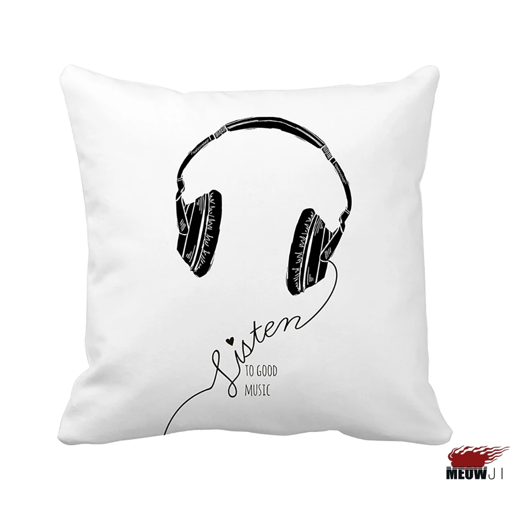 [MIAOJI] &ltЦитата&gt черно-белый абстрактным глазом смешанный размер наволочка