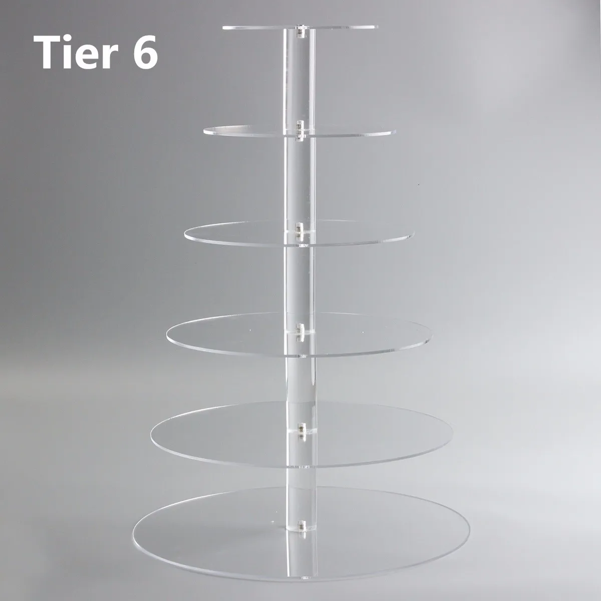 3/4/5/6 Tier Clear White Round Cup Cake Stand Acrylic Cupcake Stand Supplies Display Tower Wedding Birthday Party Decoration