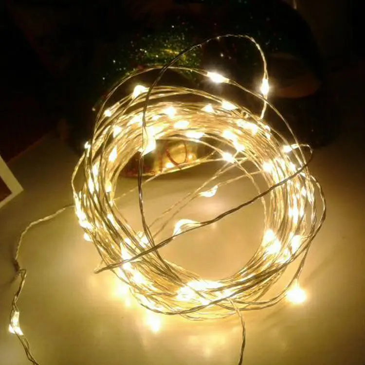 10M 33FT 100 led 3 AA Battery Powered Decoration LED Copper Wire Fairy String Lights Lamps for Christmas Holiday Wedding Party