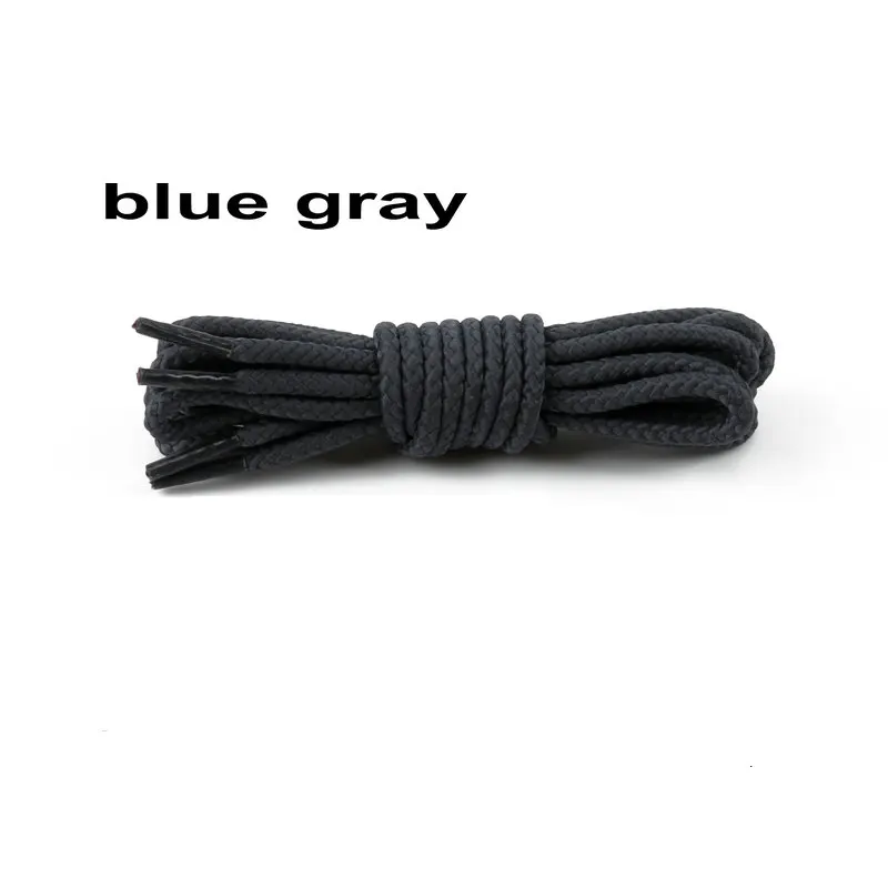 blue gray Модные 120 см шнурки унисекс круглые походные прогулочные кемпинговые шнурки Катание на коньках ботинки шнурки Модные Белые Черные синие шнурки - Цвет: blue gray