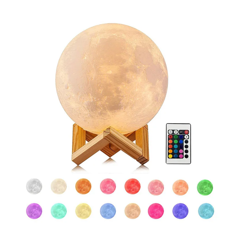 3D Moon Led Light & Lighting Moon Lights USB Rechargeable Night Lamp Birthday Valentine's Day Gift Home Party