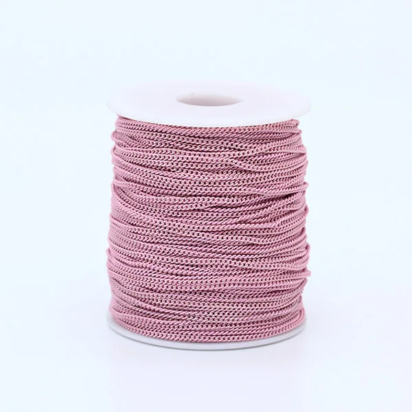 pink 10 метров, 2 мм цвета, медный кабель, закрытая цепь, сделай сам, сексуальные серьги в стиле панк, ожерелье, ювелирная цепочка, фурнитура, подарки - Цвет: pink