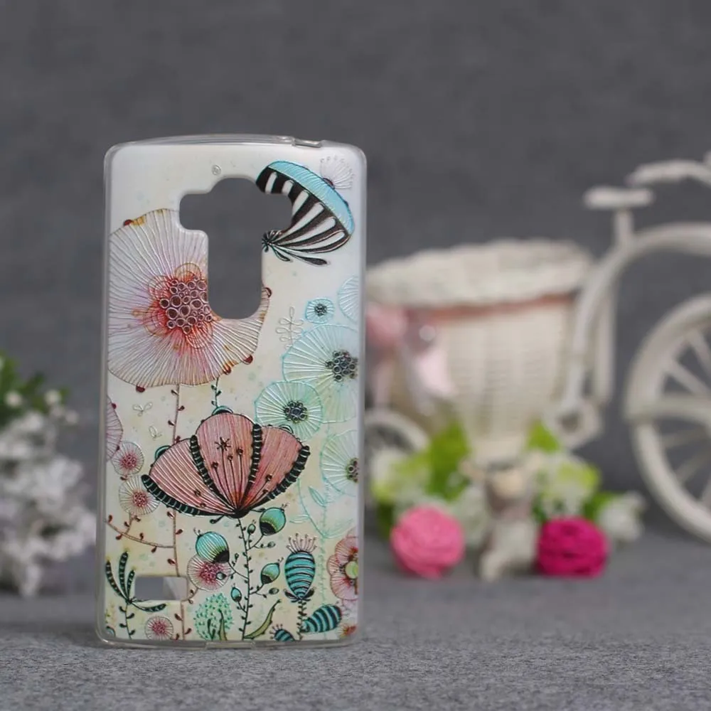 

For LG G4Beat Fundas Soft Painting Flower Silicone Back Cover Case for LG G4S G4 Beat G4s H736 H735 Coque 5.2 inch Phone Cases