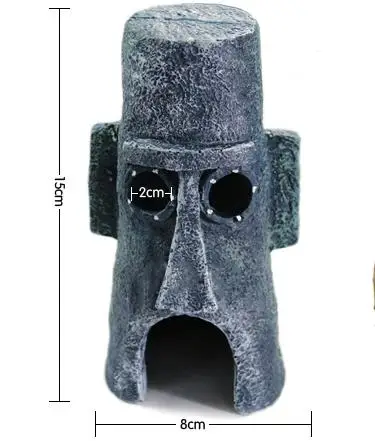 Squidward Home Украшение для аквариума анимация каваи Губка Боб Патрик звезда фигурка мультяшная Губка Боб мини фигурка украшение для аквариума - Цвет: Squidward Home