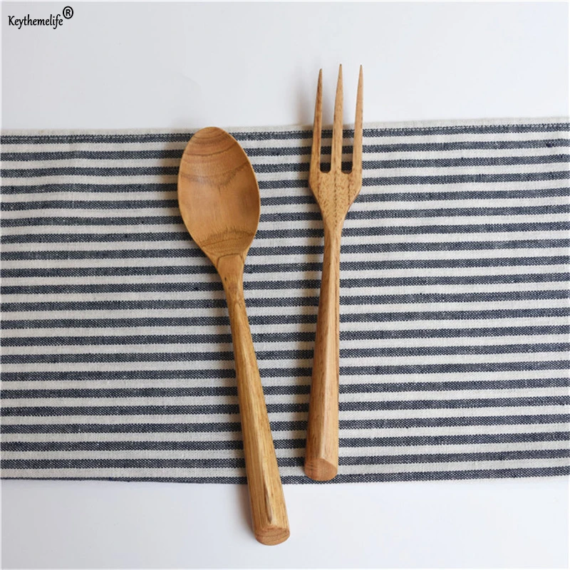 2 шт./компл. деревянная портативная посуда деревянные столовые приборы