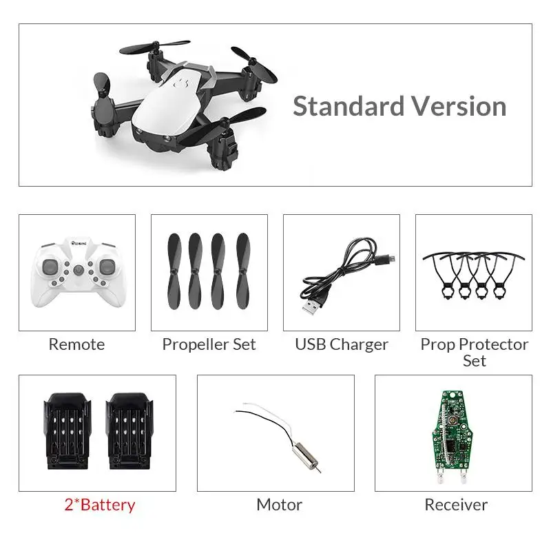 white30w2batteies Eachine E61 E61HW Мини WiFi FPV с HD камерой режим удержания высоты складной Радиоуправляемый Дрон Квадрокоптер RTF - Цвет: white30w2batteies