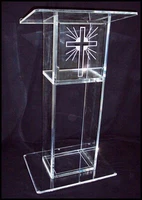 free shipping organic glass pulpit church acrylic pulpit of the church
