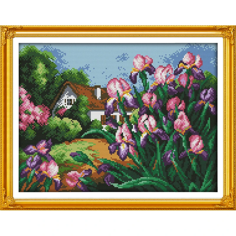 Набор для вышивки крестиком с принтом тюльпан|cross stitch kits|stitching kit cross stitchcross christmas |